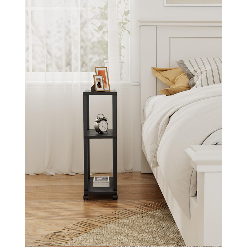 Ebern Designs Small Side Table Narrow End Table Bedside Table Couch Side Table With Wheels For Living Room Or Bedroom Wayfair